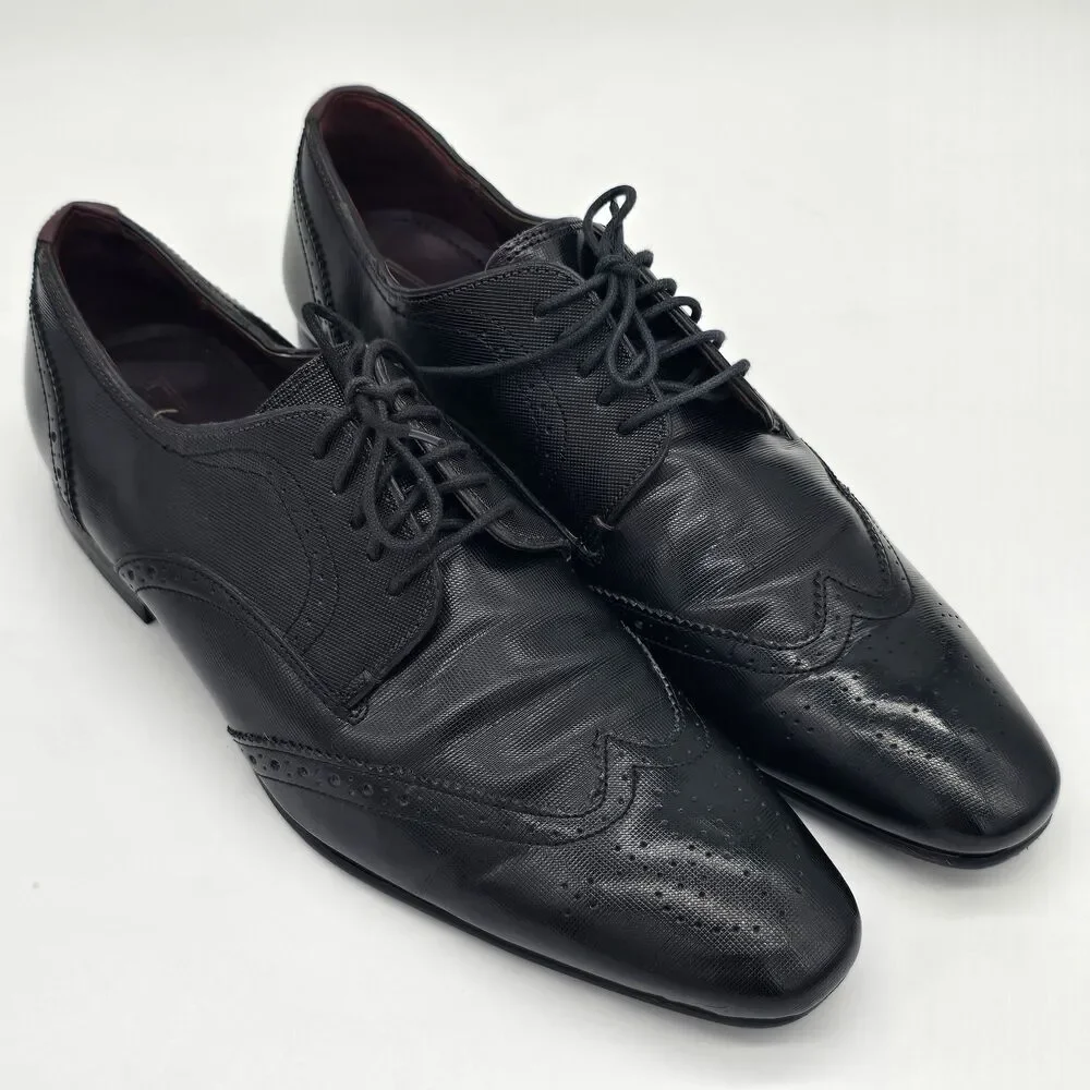 Ted Baker Finbarr Lace Up Tuxedo Oxford Men's 9 Black Wingtip